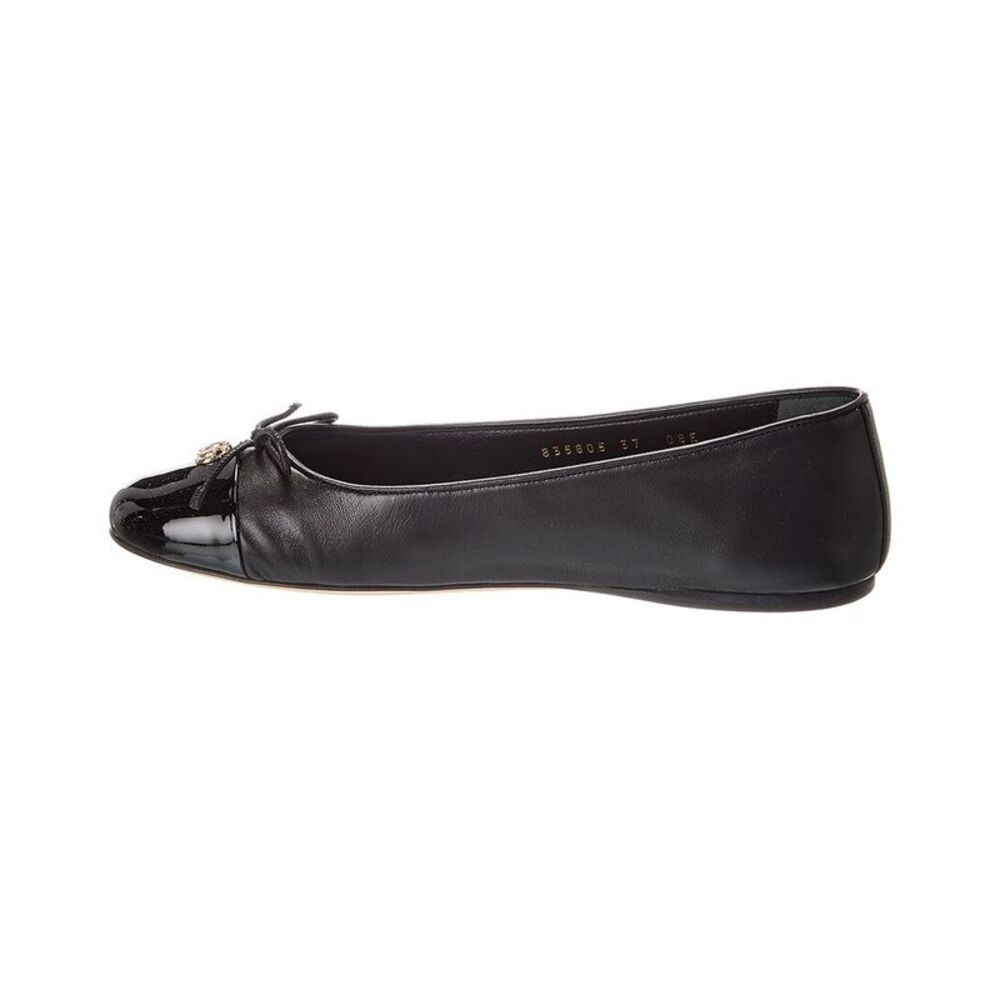 Gucci Double G Leather Ballet Flat, Black - Picture 2 of 5